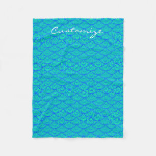 Mermaid-Skalen Thunder_Cove blue/aqua Fleecedecke