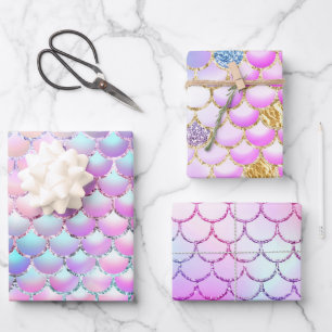 Mermaid-Skalenmuster Geschenkpapier Set