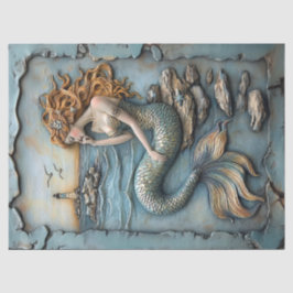 Mermaid-Skulptur Seidenpapier