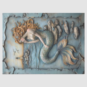 Mermaid-Skulptur Seidenpapier