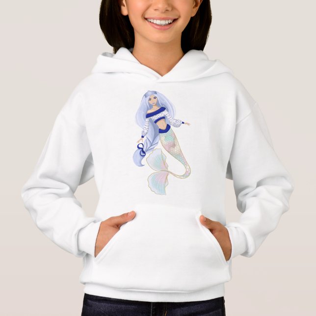 Mermaid Snow Maiden Kid hoodie (Vorderseite)