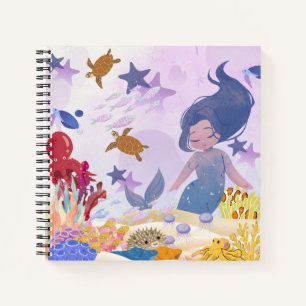 Mermaid Spiral Notebook Notizbuch