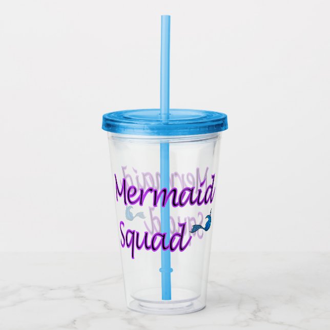Mermaid Squad Acryltumbler Acryltrinkbecher (Vorderseite)