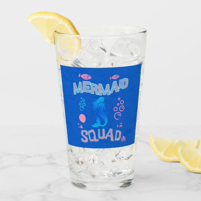 Mermaid Squad Birthday Party Glas (Vorderseite Ice)