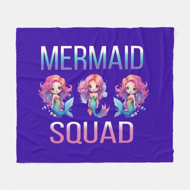 Mermaid Squad Fleecedecke (Vorderseite (Horizontal))