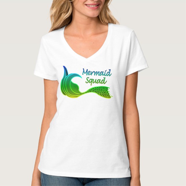 Mermaid Squad in Green T-Shirt (Vorderseite)