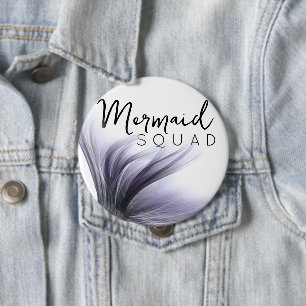 Mermaid Squad Lavender Lila Chic Bachelorette Button