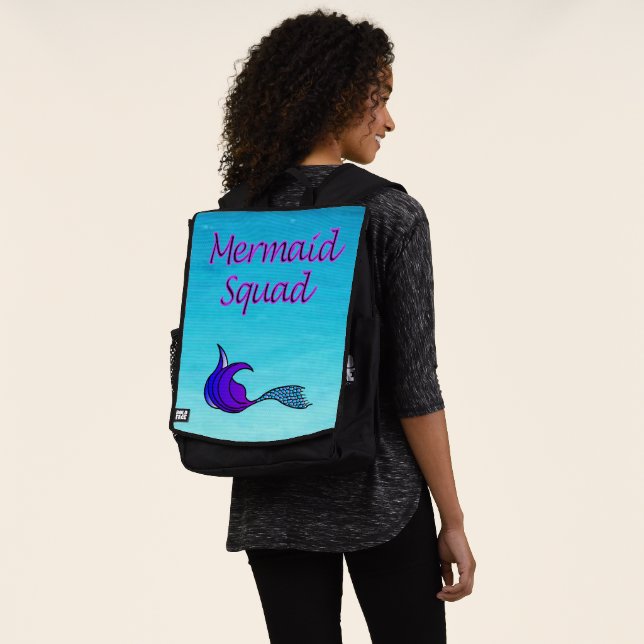 Mermaid Squad Lila Mermaid-Schwanz-Rucksack Rucksack (Ausgewaschen)