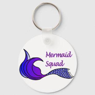 Mermaid Squad lila Schwanz Schlüsselanhänger