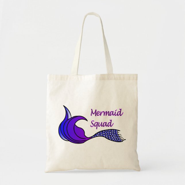Mermaid Squad Lila Schwanz Tragetasche (Vorne)