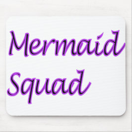 Mermaid Squad Lila Wörter Mousepad
