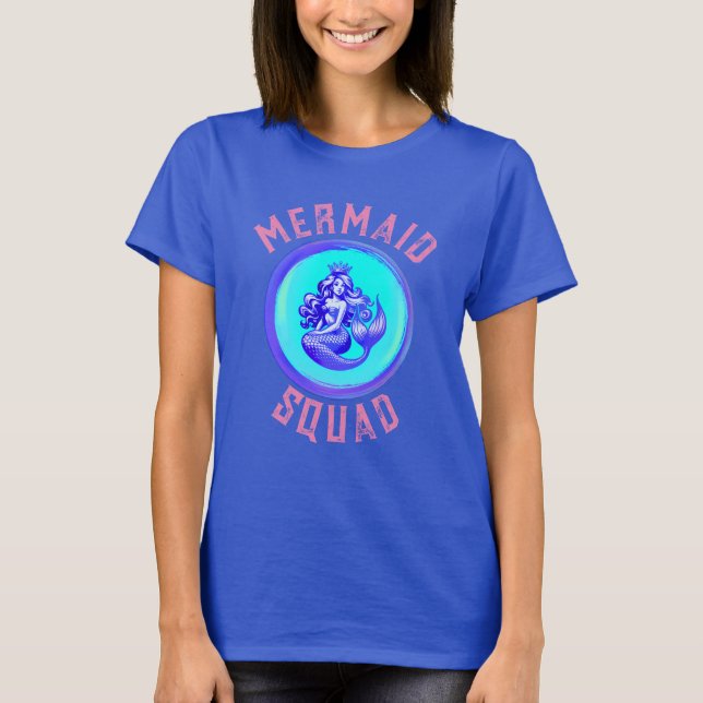 Mermaid Squad Mermaid Birthday Party T-Shirt (Vorderseite)