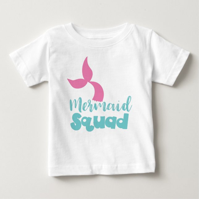 Mermaid Squad, Mermaid Schwanz, Meerjungfrau Silho Baby T-shirt (Vorderseite)