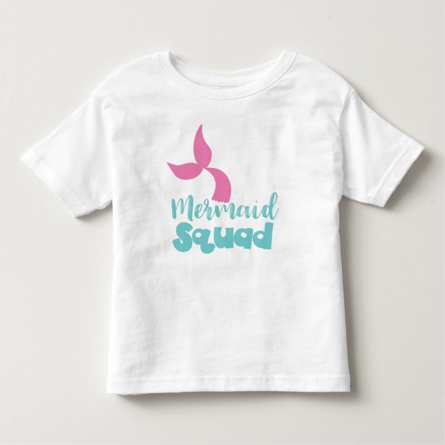 Mermaid Squad, Mermaid Schwanz, Meerjungfrau Silho Kleinkind T-shirt (Vorderseite)