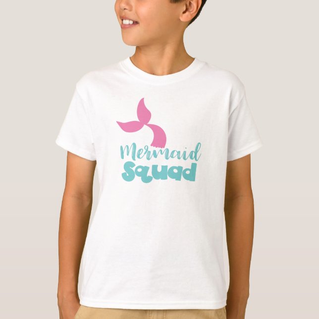 Mermaid Squad, Mermaid Schwanz, Meerjungfrau Silho T-Shirt (Vorderseite)