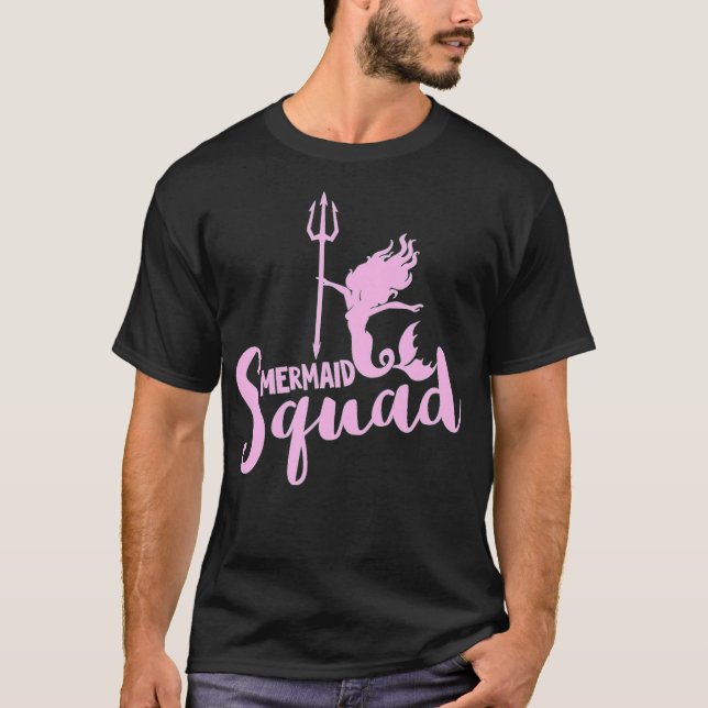 Mermaid Squad Mermaid Team Gegenwart Kostümafrikan T-Shirt (Vorderseite)