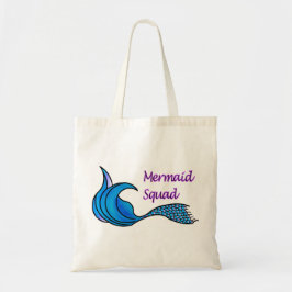 Mermaid-Squad mit blauem Schwanz Tragetasche