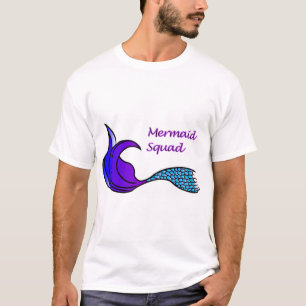 Mermaid-Squad mit lila und blauem Schwanz T-Shirt
