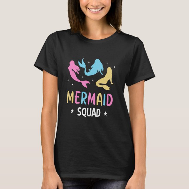 Mermaid Squad Niedlich Girl Mermaids Kinder Meerju T-Shirt (Vorderseite)