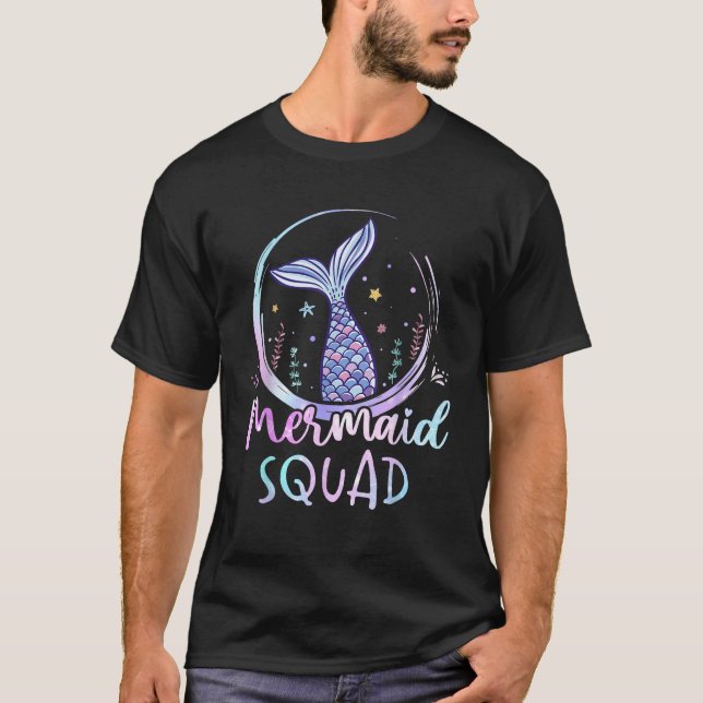 Mermaid Squad Tee Birthday Mermaid Girl Beach Merm (Vorderseite)