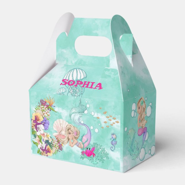 Mermaid Starfish Niedlich Personal Gevor Box Geschenkschachtel (Vorderseite)