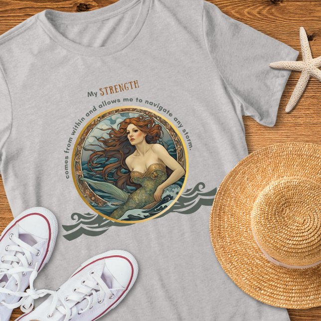 Mermaid-Stärke Inspiration-Shirt Tri-Blend Shirt (Von Creator hochgeladen)