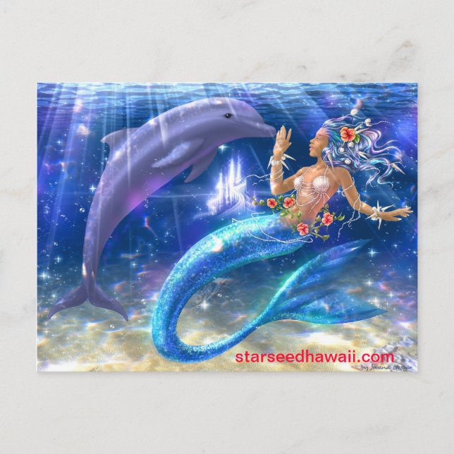 mermaid, starseedhawaii.com postkarte (Vorderseite)