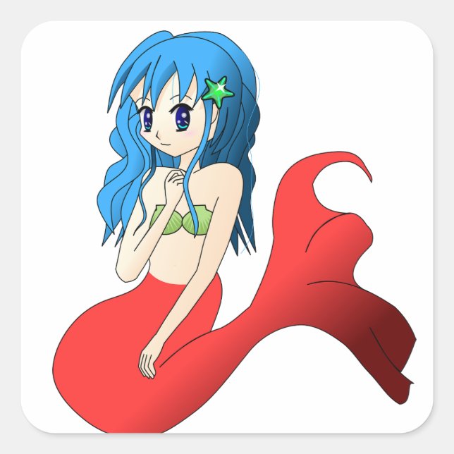 Mermaid Sticker Anime (Vorderseite)