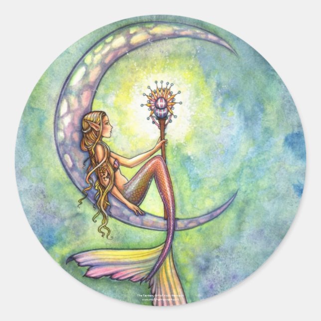 Mermaid Sticker Fantasy Art von Molly Harrison (Vorderseite)