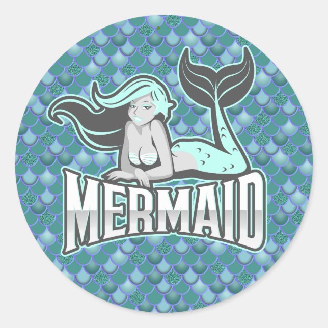 MERMAID STICKER girl"" (Vorderseite)