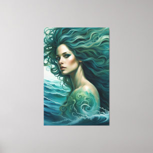 Mermaid Stretched Canvas Print Leinwanddruck