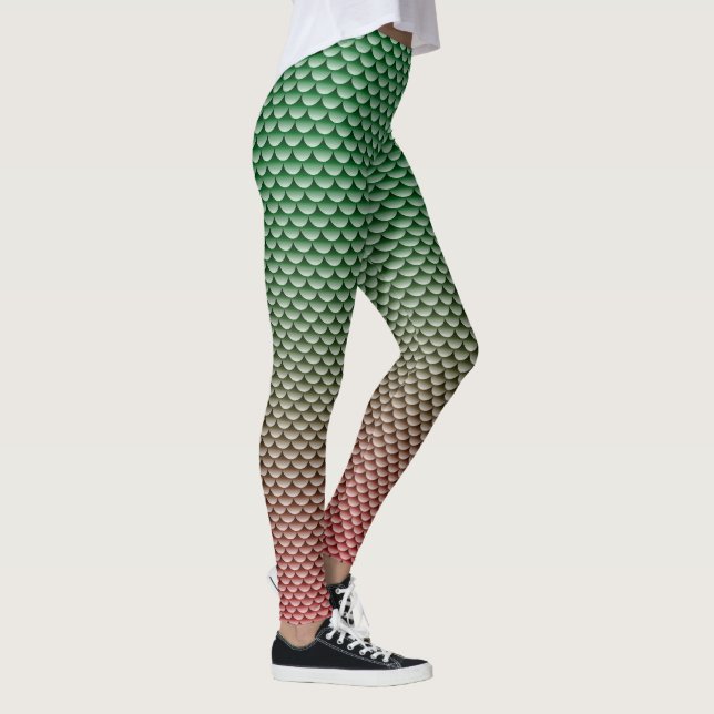 Mermaid Style ~ Green & Red Leggings (Rechts)