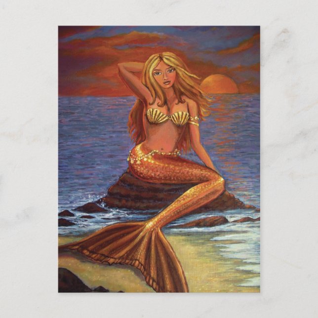 Mermaid Sunset - Postkarte (Vorderseite)