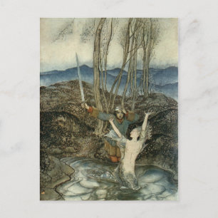 Mermaid & Swordsman Postkarte