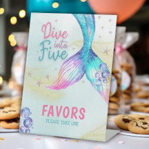 Mermaid Tail glitter dive into five Favors