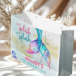 Mermaid Tail Glitter Splish Splash birthday Große Geschenktüte