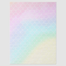 Mermaid Tail Teal Pink Girly Birthday Seidenpapier