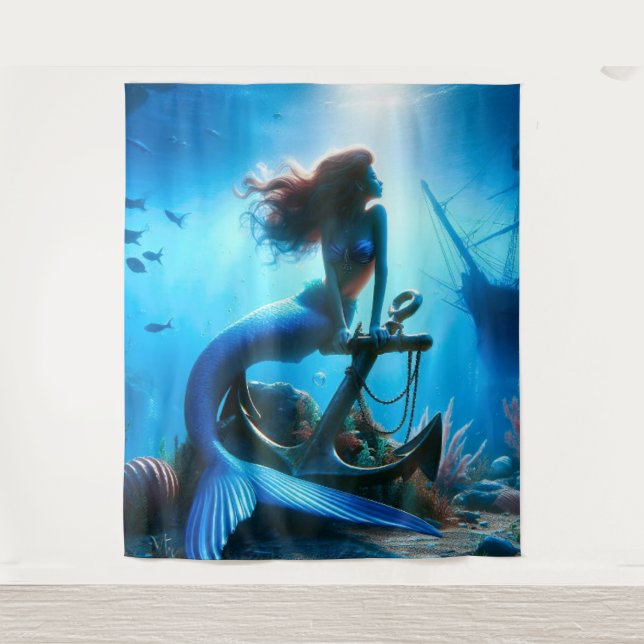 Mermaid Tapestry Wandteppich (Vorderseite)