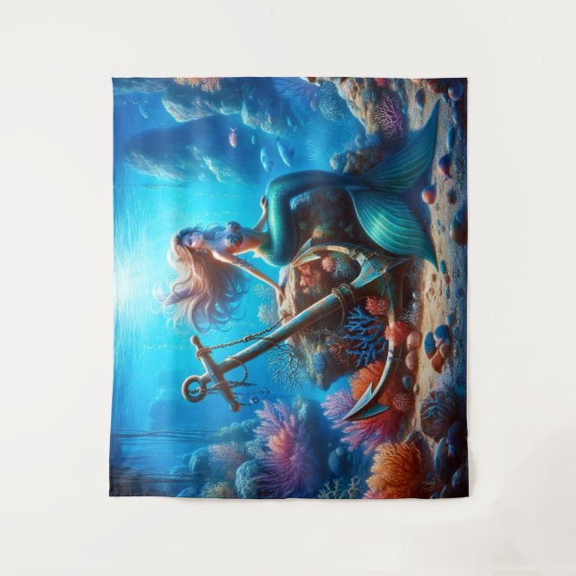 Mermaid Tapestry Wandteppich (Vorderseite)