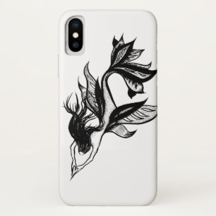Mermaid Tattoo Style Stipple Schattige Tinte Zeich Case-Mate iPhone Hülle
