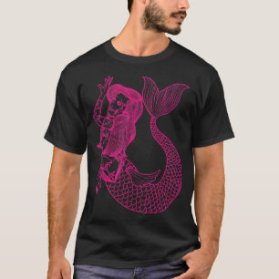 Mermaid Tattoo Vintag Mermaid Kunst, Dichtung und  T-Shirt