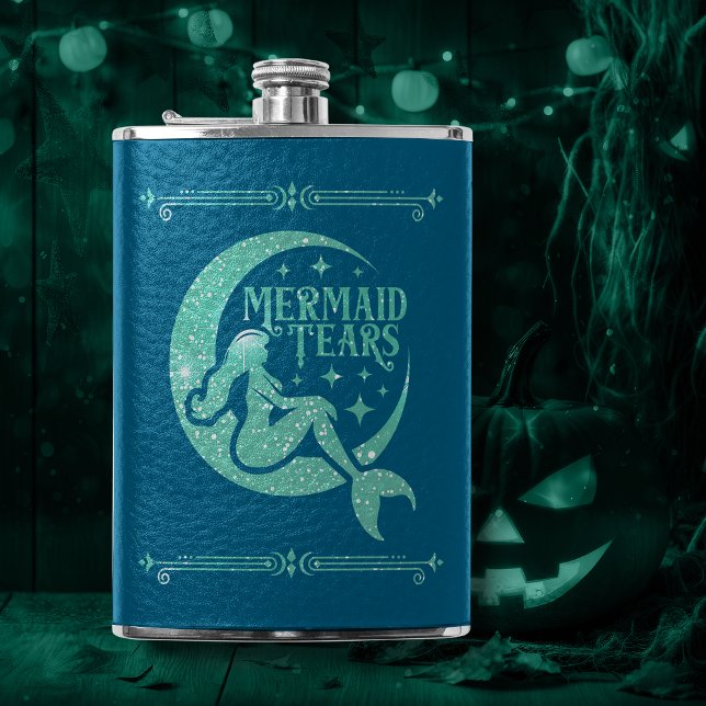 Mermaid Tears Blue Glitzer Flachmann (Von Creator hochgeladen)