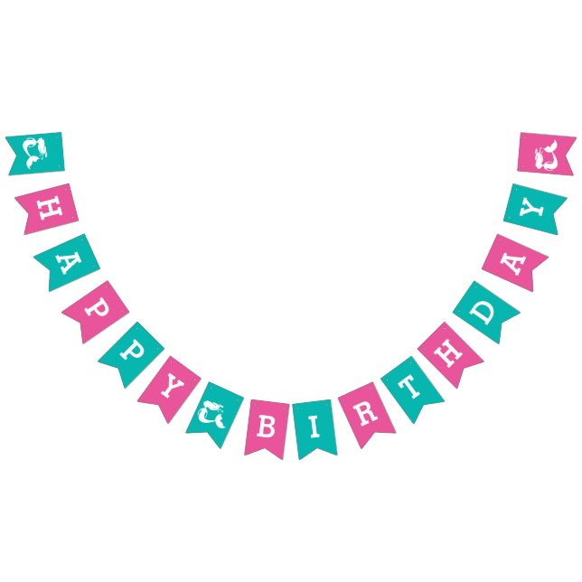 Mermaid Thema Happy Birthday Party Banner (Alle)