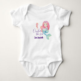 Mermaid Theme Bodysuit (Oneder the sea) Baby Strampler