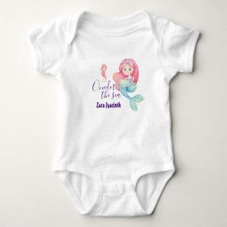 Mermaid Theme Bodysuit (Oneder the sea) Baby Strampler