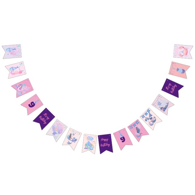 Mermaid Themed Birthday Bash Banner (Alle)