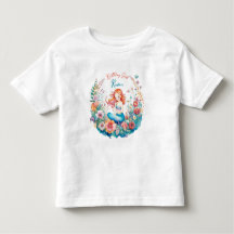 Mermaid Themed Floral Girl's Birl Geburtstag