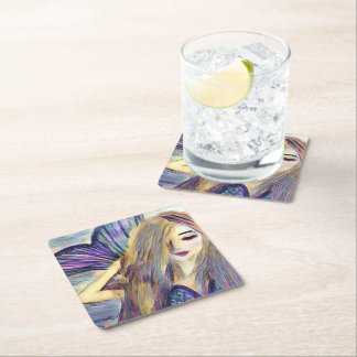 Mermaid-Themenpartei Zollpapiere-Teller Rechteckiger Pappuntersetzer