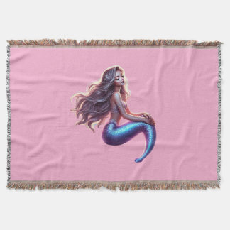 Mermaid throw blanket decke
