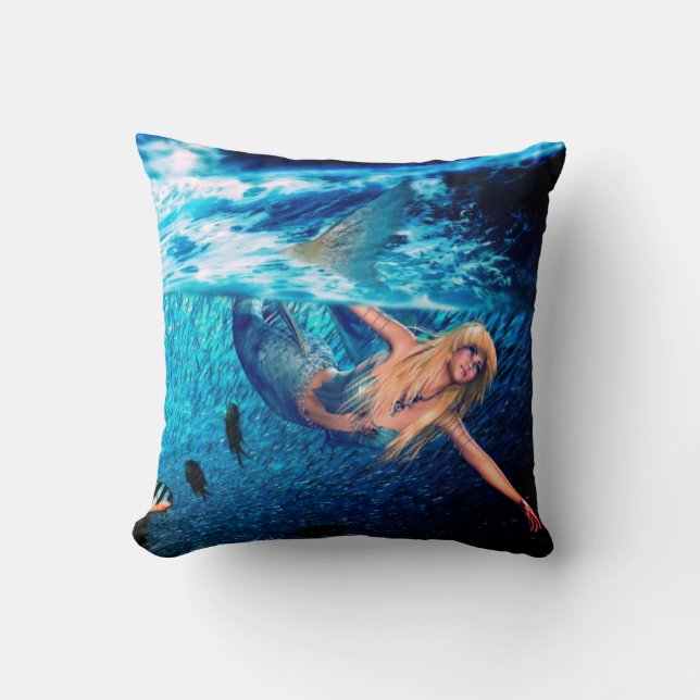 Mermaid Throw Kissen (Vorderseite)